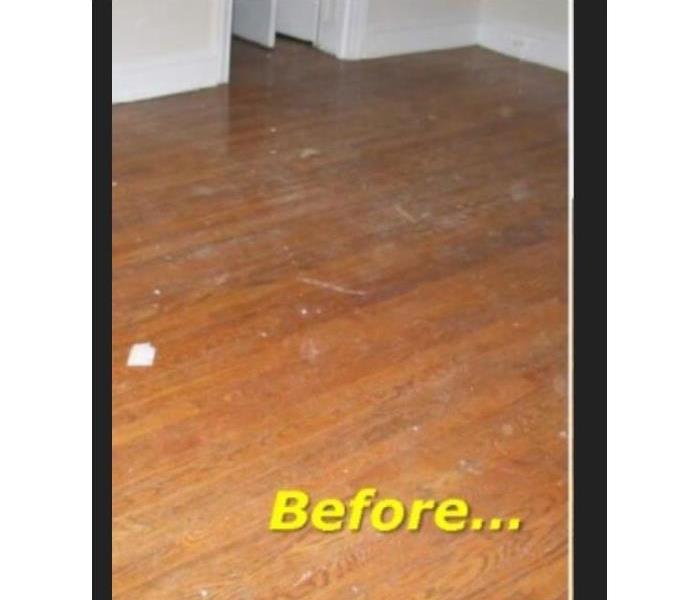 Hardwood floor damaged from water 