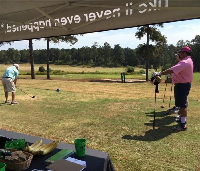 the view of the long drive hole from the SERVPRO tent 